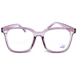 Unisex Transparent Blue Ray Cut Eyeglass - Brown