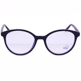 Round Design Black Frame Blue Ray Cut Eyeglass