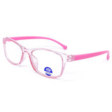 Kids Transparent Pink Frame UV Protection Eyeglass