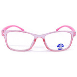 Kids Transparent Pink Frame UV Protection Eyeglass