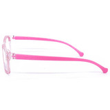 Kids Transparent Pink Frame UV Protection Eyeglass