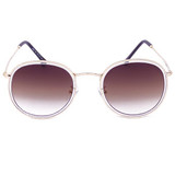 Classic Design Brown Shaded Metal Frame Sunglasses