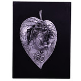 Wall Hanging Silver Plated Lord Ganesh Idol on Leaf