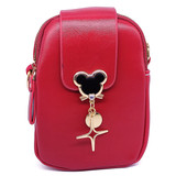 Hot Red Trendy Crossbody Mobile Bag