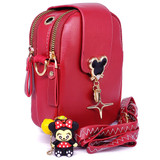 Hot Red Trendy Crossbody Mobile Bag
