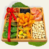 Mix Dry Fruits and Nuts Wooden Tray (Home Special Healthy Treats)