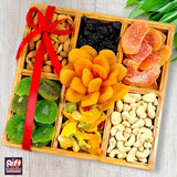 Mix Dry Fruits and Nuts Wooden Tray (Home Special Healthy Treats)