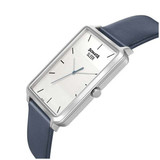 Sonata Rectangular White Dial Analog Watch for Men (7144SL01)