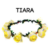 Flower Gracious Tiara/Crown for Girls - Bright Yellow