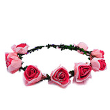 Flower Gracious Tiara/Crown for Girls - Dark Pink
