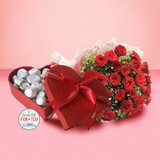 Chocolate Box & 30 Red Roses Bunch