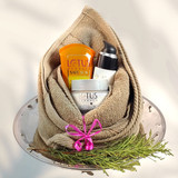 Pamper Hamper - Lotion, Serum, Sun Block, 2 Towels Combo