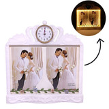 Dual Photo Frame with Led Lights and Clock