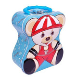 Cute Cartoon Bear Design Kids Coin Box (Sky Blue)
