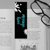 Classic Black Design Bookmark with Your Own Message