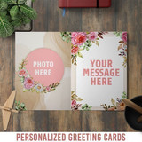 Personalized Greeting Card with Photo & Message Print