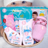 Pampers Dove Care Gift Hamper for Baby Girl (8 Items)
