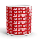Love Love Love Printed Mug Gift