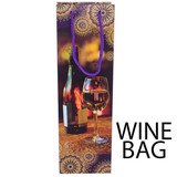 Beautiful Wine and Glass Design Paper Bag