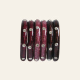 Maroon Color Brass Bangles 2 pcs Set (Size 2-4)