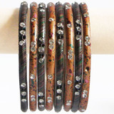 Multi Print Color Brass Bangles 4 pcs Set (Size 2-6)