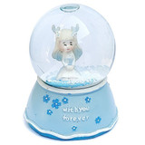 Beautiful Angel Statue Snow Globe 3.5" - Blue