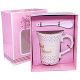 'Best Friend' Printed Ceramic Coffee Mug Gift Set