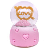 Romantic Love Symbol Snow Globe Musical Box 7" Romantic Love Symbol Snow Globe Musical Box 7"