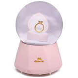Romantic Ring Design Snow Globe Music Box For Propose Day