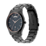 Black Dial Stainless Steel Strap Men's Watch (1767NM01)