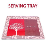 'Save Trees' Printed Design Melamine Serving Tray 14" Large