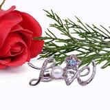 Stone & Pearl Studded Love Saree Pin