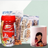 Chyawanprash, Dry Nuts and Mother's Day Mug Combo