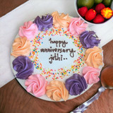 Cute Floral Decorated Cake from Crave Bakery (2lbs)