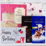 Happy Birthday Greeting Card and Lindt Chocolates in a Bag
