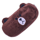 Cute Teddy Bear Design Brown Pencil Purse