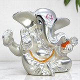 Silver Wax Idol of Lord Ganesh Ji (3")