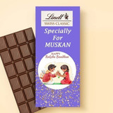 "Happy Raksha Bhandan" Printed Lindt Dark Chocolate - 100g