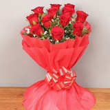 Romantic 12 Red Roses Bouquet