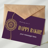 "Happy Rakhi" Printed Card With Your Message