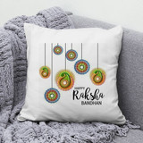 "Happy Raksha Bandhan" Printed Cushion Gift For Rakhi Day Special