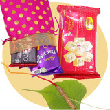 Traditional Rakhi With Chocolates Sweets