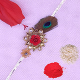 Stone Decorated Mayur Rakhi