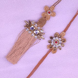 Beautiful Floral Rakhi Thread For Bhaiya Bhabhi