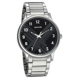 Sonata Men Silver Strap Watch 77105SM04