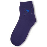 Black Combed Cotton Socks