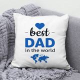 "Best Dad in The World" Printed Cushion Gift