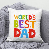 "World's Best Dad" Printed Cushion Gift