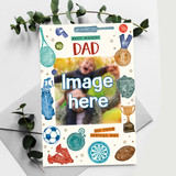 Best Wishes Dad Greeting Card With Your Photo
