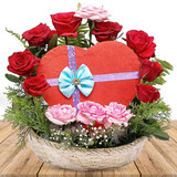 Loving Gesture Arranged In A Flower Basket